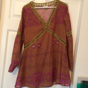 70s inspired sun dress or cover up